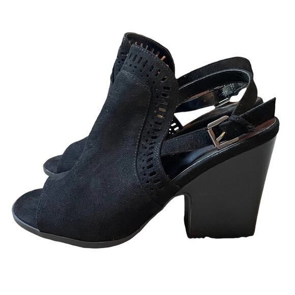 New Carlos Santana Trinity Black Faux‎ Suede Heels Shoes Size 8.5 - Picture 9 of 9